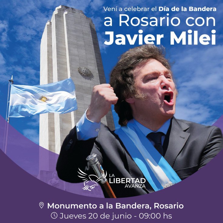 20 de Junio: Javier Milei invitó a la ciudadanía a formar parte de la fecha patria 